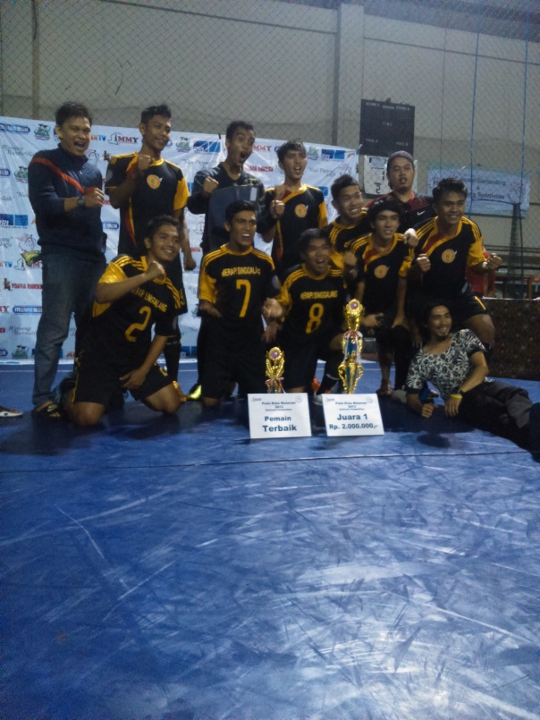 Para pemain tim futsal IKPMD Sumatera barat